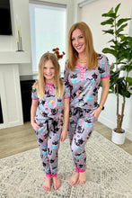 Load image into Gallery viewer, Matching Short Sleeve Jogger PJ Set -#2-Cat
