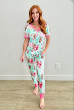 Load image into Gallery viewer, Short Sleeve Jogger PJ Set-#3-Pink Cow Flora
