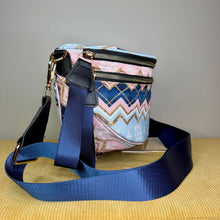 Load image into Gallery viewer, The Roni Nylon Crossbody - Christmas Snowflake Blue Pink
