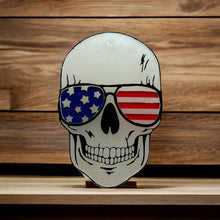 Load image into Gallery viewer, Americana Glow in the Dark Skull Freshie
