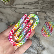 Load image into Gallery viewer, Jumbo Paperclip - Colorful Animal Print
