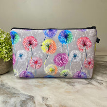 Load image into Gallery viewer, Pouch - Rainbow Dandelion on Grey
