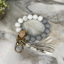 Load image into Gallery viewer, Silicone Bracelet Keychain - Grey
