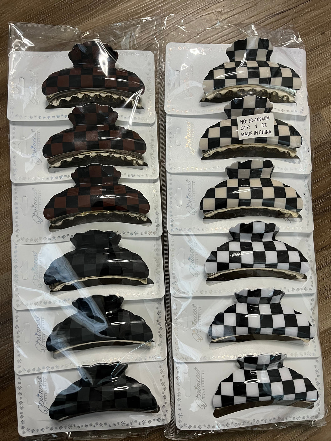 Checkered Hair Clips