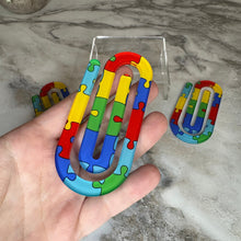 Load image into Gallery viewer, Jumbo Paperclip - Autism Awareness Puzzle
