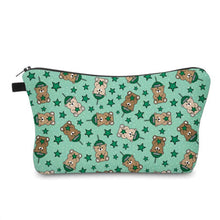 Load image into Gallery viewer, Pouch - Coffee, Green Star Bear
