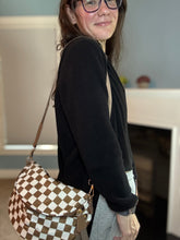 Load image into Gallery viewer, Roni - Checkered - Nylon Crossbody - Chocolate
