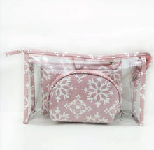 Load image into Gallery viewer, Trio Set Pouch + Clamshell - Snowflake
