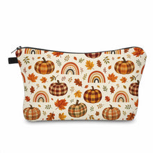Load image into Gallery viewer, Pouch - Halloween Fall - Plaid Rainbow Pumpkin
