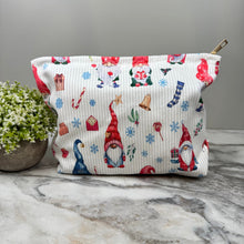 Load image into Gallery viewer, Corduroy Zip Pouch - Christmas
