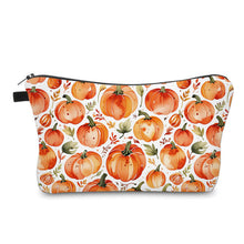 Load image into Gallery viewer, Pouch - Leaves &amp; Pumpkins Watercolor
