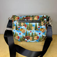 Load image into Gallery viewer, The Roni Nylon Crossbody - Christmas Winter Highland Cow

