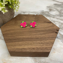 Load image into Gallery viewer, Wooden Stud Earrings - Valentine’s Day - #8
