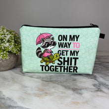 Load image into Gallery viewer, Pouch - Humor, Raccoon Turtle Get My Shit Together
