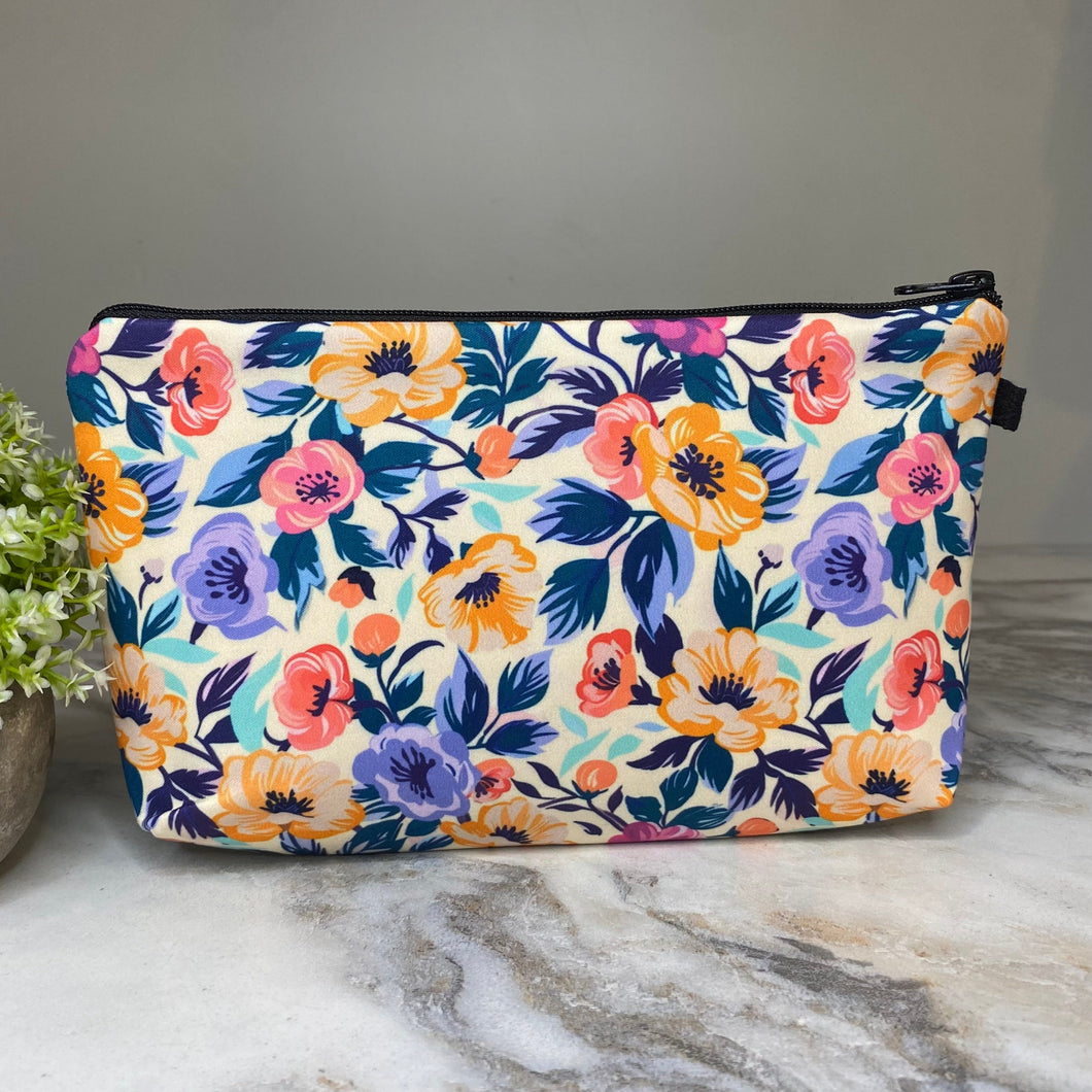 Pouch - Floral Orange Purple