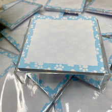 Load image into Gallery viewer, The Sticky Note Collection - Blue Dog Paw Prints
