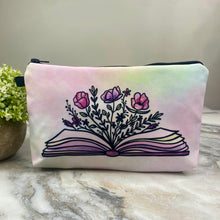 Load image into Gallery viewer, Pouch - Book Floral (Front &amp; Back)
