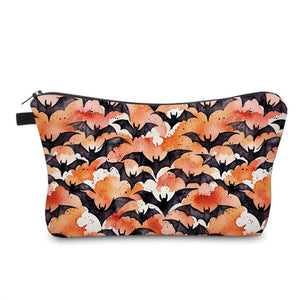 Pouch - Halloween - Bats Black Orange