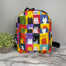 Load image into Gallery viewer, Mini Backpack - Cat Squares
