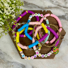 Load image into Gallery viewer, Bracelet - Clay + Bead - Easter Mix #2
