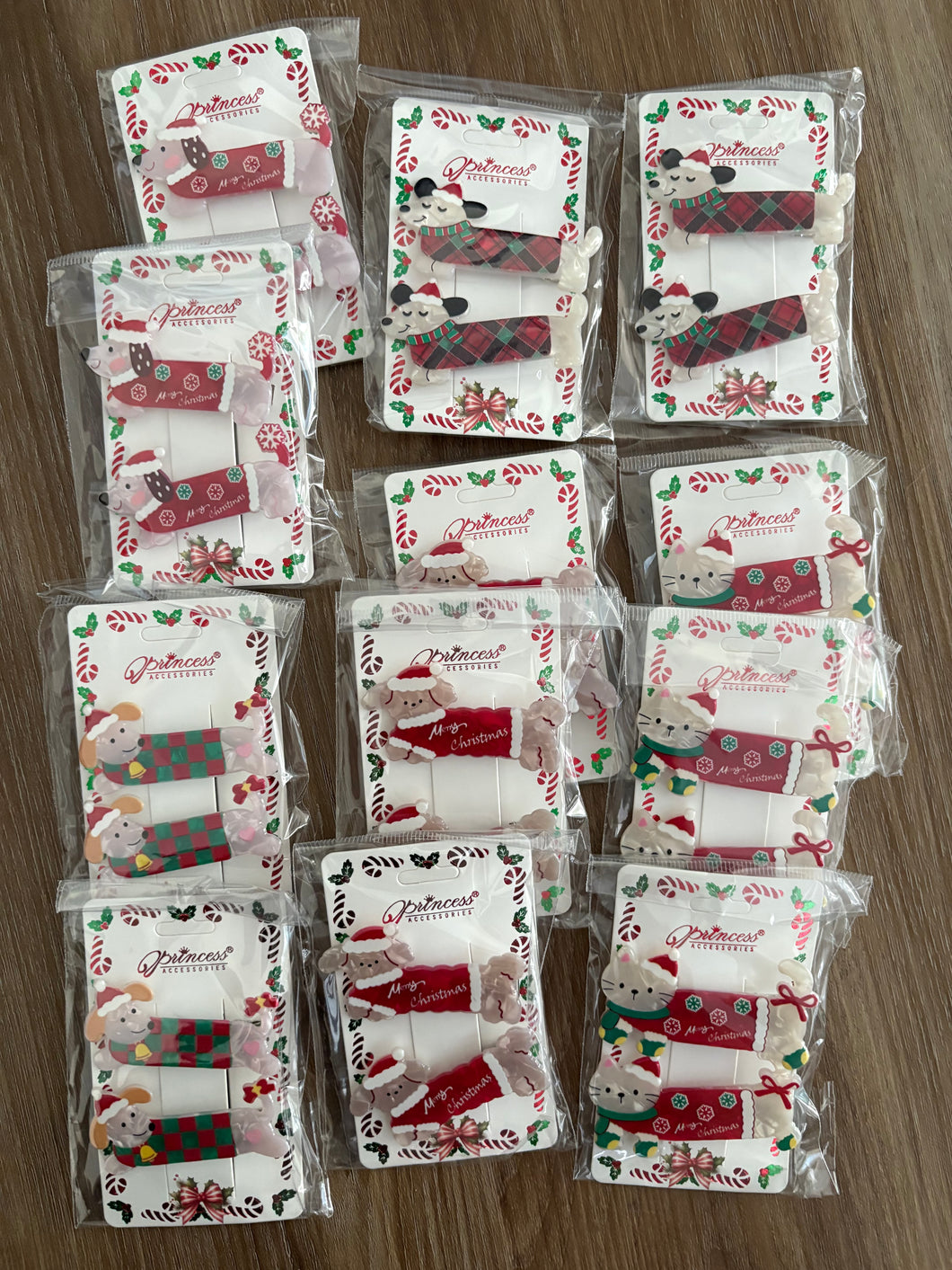 2pk Xmas Barettes