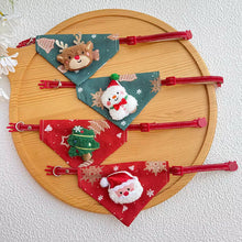 Load image into Gallery viewer, Cat Adjustable Bandana - Christmas
