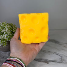Load image into Gallery viewer, Stress Squishy Toy - Cheese Cube, Jumbo - PREORDER

