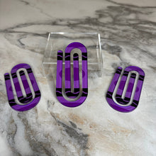 Load image into Gallery viewer, Jumbo Paperclip - Purple Crayon - PREORDER
