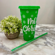 Load image into Gallery viewer, Plastic Tumbler - Christmas - Green #5
