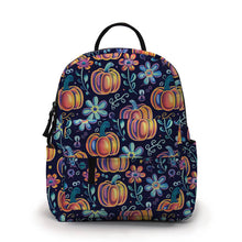 Load image into Gallery viewer, Mini Backpack - Halloween Fall - Glowing Pumpkins
