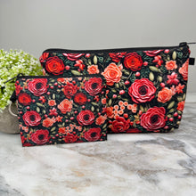 Load image into Gallery viewer, Mini Backpack, Pouch, &amp; Mini Pouch Bundled Set - Embroidery Rose Floral
