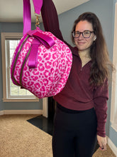 Load image into Gallery viewer, The Roni Nylon Crossbody - Animal Print Hot Pink
