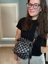 Load image into Gallery viewer, The Roni Nylon Crossbody - Checkered Black + Grey

