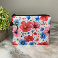 Load image into Gallery viewer, Mini Pouch - Floral Red Blue
