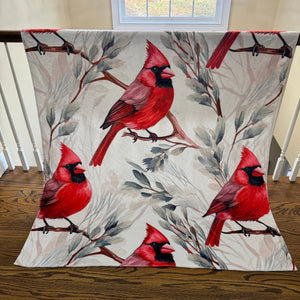 Blanket - Christmas - Red Cardinal - PREORDER ENDS 10/10
