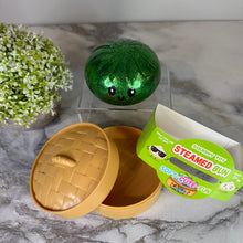Load image into Gallery viewer, Squishy Toy - Viral Dumpling, Green Glitter + Water Beads
