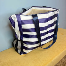 Load image into Gallery viewer, Tote Bag - Summer Stripes - Dark Blue
