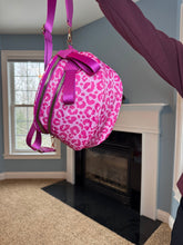 Load image into Gallery viewer, The Roni Nylon Crossbody - Animal Print Hot Pink
