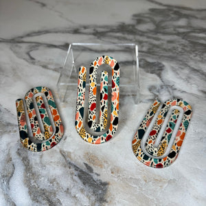 Jumbo Paperclip - Abstract Stones Brush Stroke - PREORDER