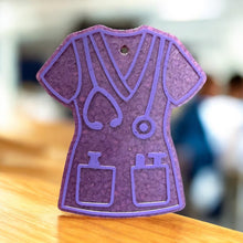 Load image into Gallery viewer, Purple Scrub Top Freshie
