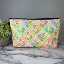 Load image into Gallery viewer, Pouch - Floral Diamonds
