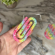 Load image into Gallery viewer, Jumbo Paperclip - Colorful Animal Print
