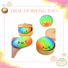 Load image into Gallery viewer, Squishy Toy - Viral Dumpling, Rainbow
