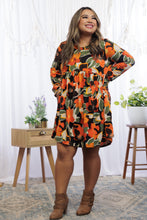 Load image into Gallery viewer, Fall Floral Babydoll Dress
