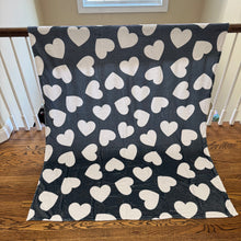 Load image into Gallery viewer, Blanket - Charcoal Hearts

