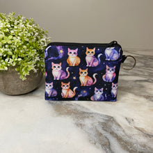 Load image into Gallery viewer, Mini Pouch - Cats Orange Purple Galaxy
