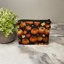 Load image into Gallery viewer, Mini Pouch - Pumpkins &amp; Leaves
