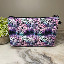 Load image into Gallery viewer, Pouch - Halloween Fall - Spider Web Purple Pink Teal
