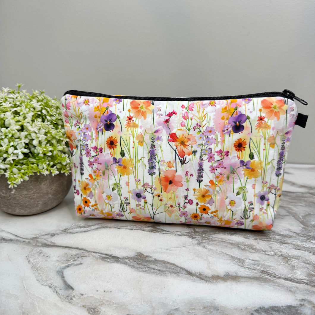 Pouch - White Delicate Floral