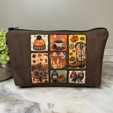 Load image into Gallery viewer, Pouch - Halloween Fall - Fall Things on Brown
